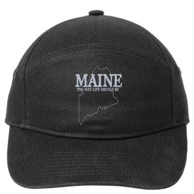 Maine The Way Life Should Be State Pride 7-Panel Snapback Hat