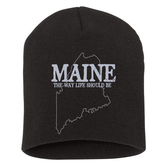 Maine The Way Life Should Be State Pride Short Acrylic Beanie