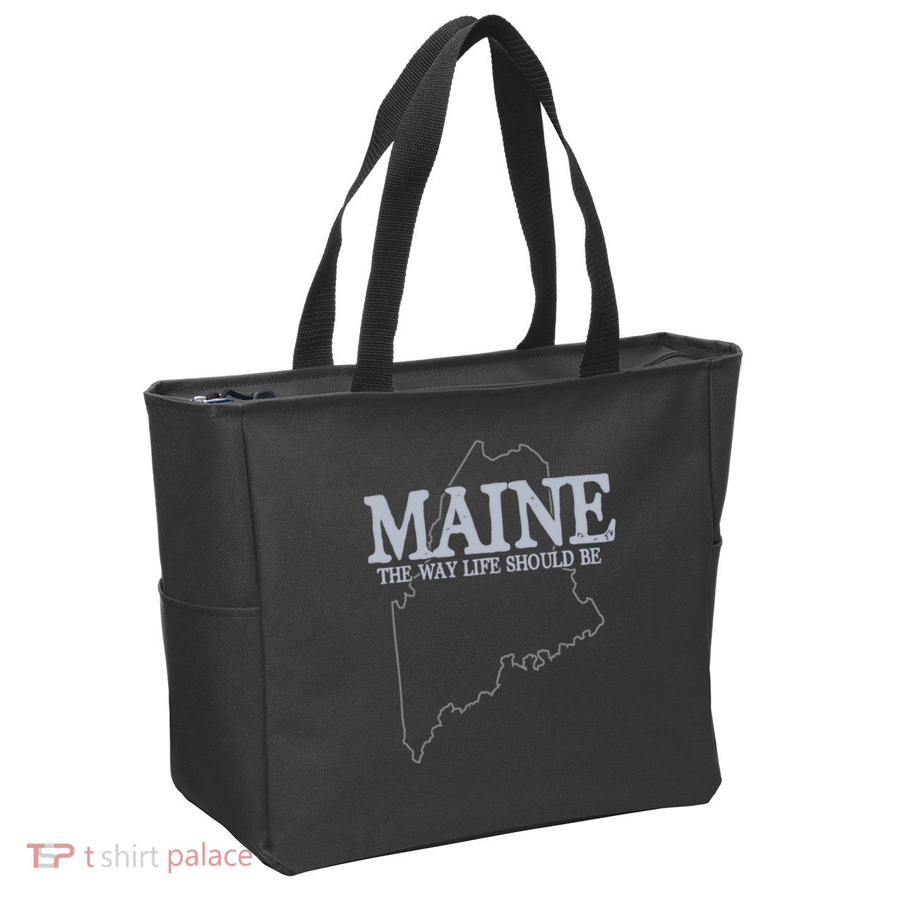 Maine The Way Life Should Be State Pride Zip Tote Bag