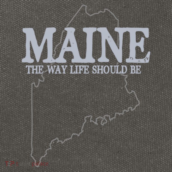 Maine The Way Life Should Be State Pride Cotton Canvas Backpack