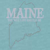 Maine The Way Life Should Be State Pride Sueded Cloud Jersey T-Shirt