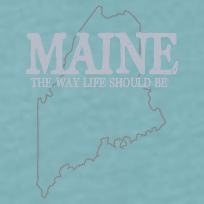 Maine The Way Life Should Be State Pride Sueded Cloud Jersey T-Shirt