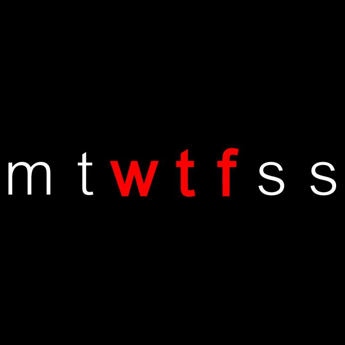 mtWTFss Days of the Week Red WTF Logo Daily Commute Backpack