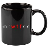 mtWTFss Days of the Week Red WTF Logo 11oz C Handle Ceramic Mug