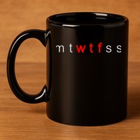 mtWTFss Days of the Week Red WTF Logo 11oz C Handle Ceramic Mug