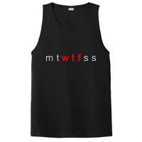 mtWTFss Days of the Week Red WTF Logo PosiCharge Competitor Tank