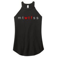 mtWTFss Days of the Week Red WTF Logo Women's Perfect Tri Rocker Tank