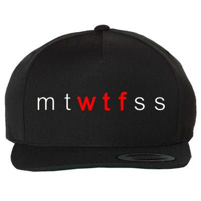 mtWTFss Days of the Week Red WTF Logo Wool Snapback Cap