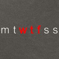 mtWTFss Days of the Week Red WTF Logo Cotton Canvas Backpack