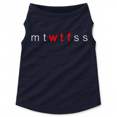 mtWTFss Days of the Week Red WTF Logo Doggie Tank