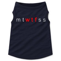 mtWTFss Days of the Week Red WTF Logo Doggie Tank