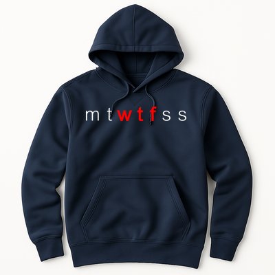 mtWTFss Days of the Week Red WTF Logo Hoodie