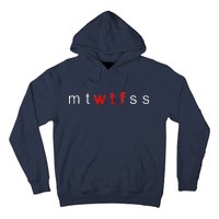 mtWTFss Days of the Week Red WTF Logo Hoodie