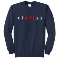 mtWTFss Days of the Week Red WTF Logo Sweatshirt