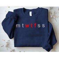 mtWTFss Days of the Week Red WTF Logo Sweatshirt