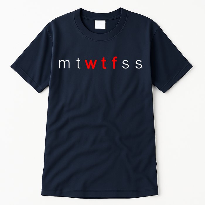 mtWTFss Days of the Week Red WTF Logo Tall T-Shirt