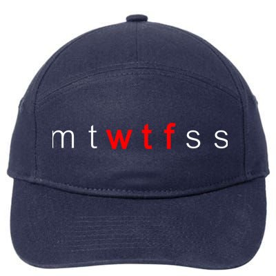 mtWTFss Days of the Week Red WTF Logo 7-Panel Snapback Hat