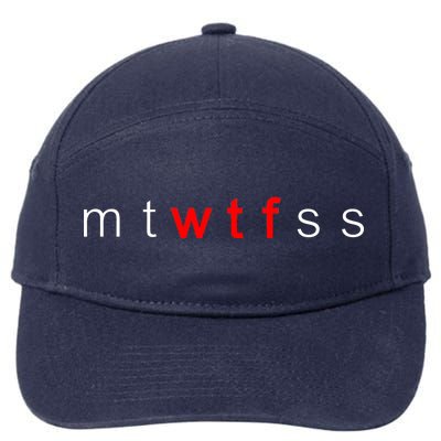 mtWTFss Days of the Week Red WTF Logo 7-Panel Snapback Hat