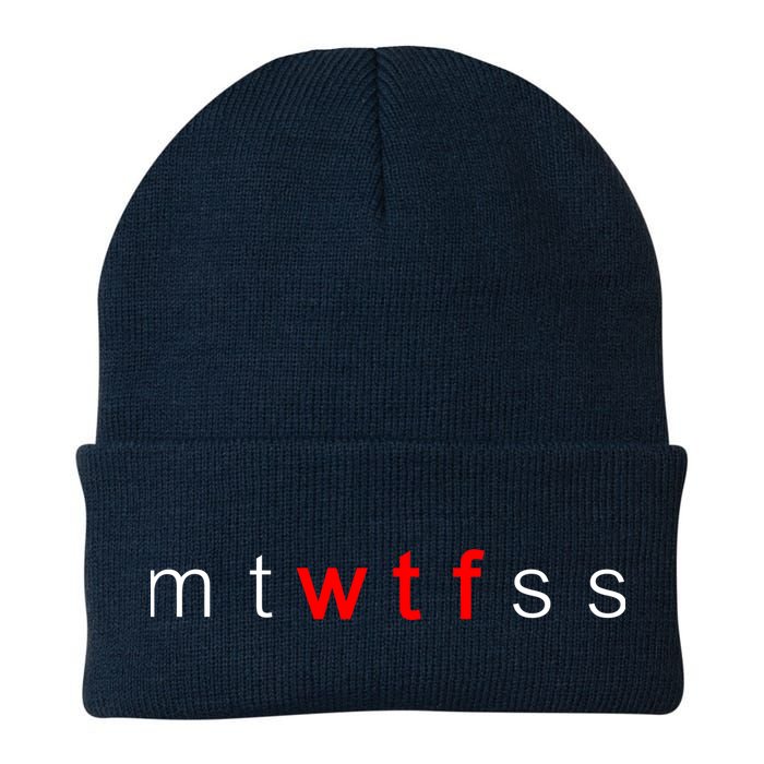 mtWTFss Days of the Week Red WTF Logo Beanie