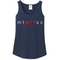 mtWTFss Days of the Week Red WTF Logo Ladies Essential Tank