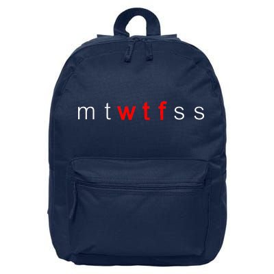 mtWTFss Days of the Week Red WTF Logo 16 in Basic Backpack