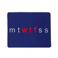 mtWTFss Days of the Week Red WTF Logo Mousepad