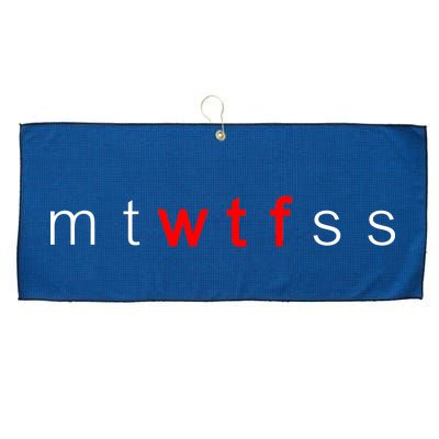 mtWTFss Days of the Week Red WTF Logo Large Microfiber Waffle Golf Towel