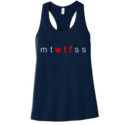 mtWTFss Days of the Week Red WTF Logo Womens Tank Top