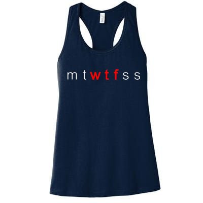 mtWTFss Days of the Week Red WTF Logo Women's Racerback Tank