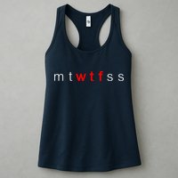 mtWTFss Days of the Week Red WTF Logo Womens Tank Top