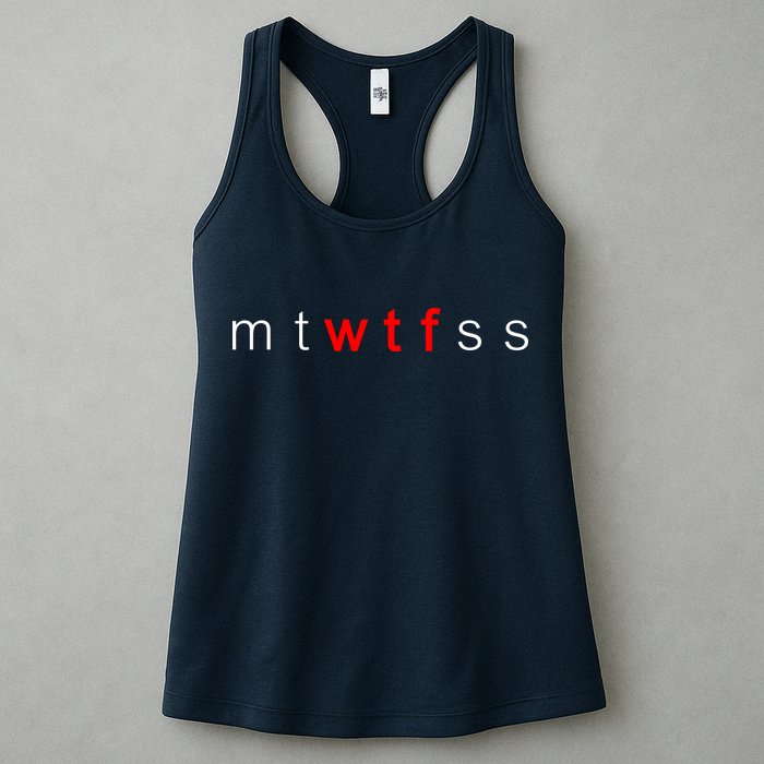 mtWTFss Days of the Week Red WTF Logo Womens Tank Top