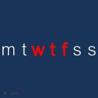 mtWTFss Days of the Week Red WTF Logo Womens Tank Top