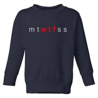 mtWTFss Days of the Week Red WTF Logo Toddler Sweatshirt