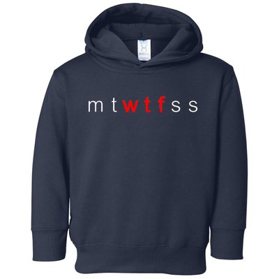 mtWTFss Days of the Week Red WTF Logo Toddler Hoodie