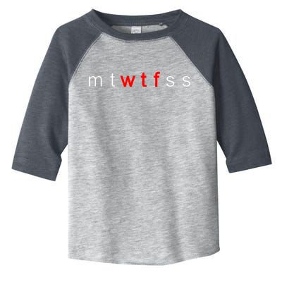 mtWTFss Days of the Week Red WTF Logo Toddler Fine Jersey T-Shirt