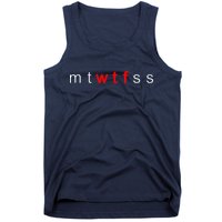 mtWTFss Days of the Week Red WTF Logo Tank Top
