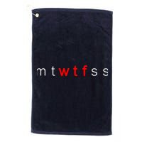mtWTFss Days of the Week Red WTF Logo Golf Towel