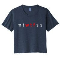 mtWTFss Days of the Week Red WTF Logo Crop Top