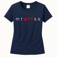 mtWTFss Days of the Week Red WTF Logo Womens T-Shirt
