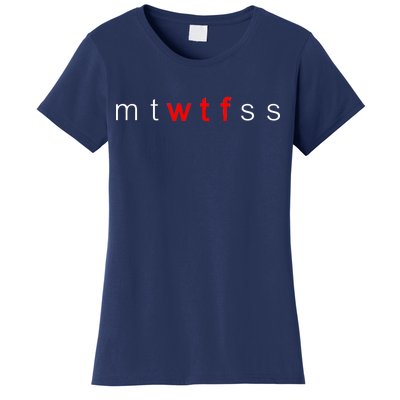 mtWTFss Days of the Week Red WTF Logo Women's T-Shirt