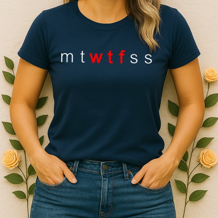 mtWTFss Days of the Week Red WTF Logo Womens T-Shirt