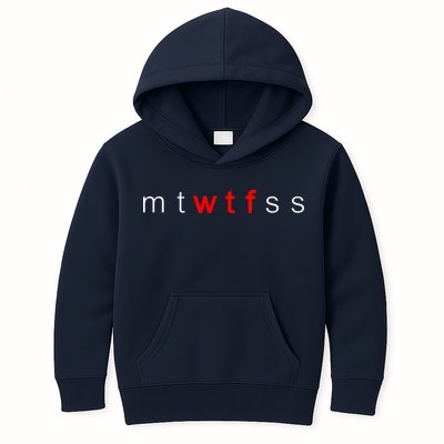 mtWTFss Days of the Week Red WTF Logo Kids Hoodie