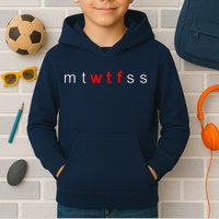 mtWTFss Days of the Week Red WTF Logo Kids Hoodie