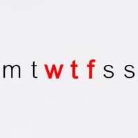 mtWTFss Days of the Week Red WTF Logo Garment-Dyed Sweatshirt