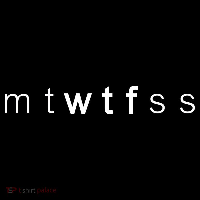 mtWTFss Days of the Week WTF PosiCharge Competitor Tank