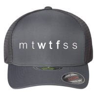 mtWTFss Days of the Week WTF Flexfit Unipanel Trucker Cap