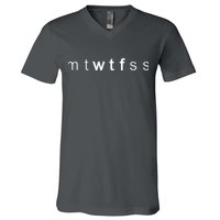 mtWTFss Days of the Week WTF V-Neck T-Shirt