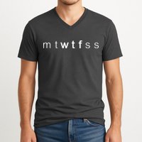 mtWTFss Days of the Week WTF V-Neck T-Shirt