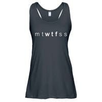 mtWTFss Days of the Week WTF Ladies Essential Flowy Tank