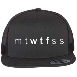 mtWTFss Days of the Week WTF Flat Bill Trucker Hat